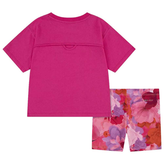 Nike Βρεφικό σετ Girls' Move with Nature T-Shirt and Bike Shorts Set